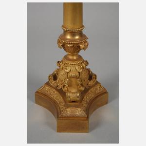 Paar feuervergoldete dekorative Girandolen