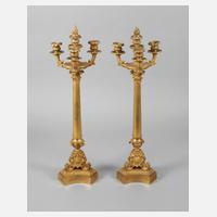 Paar feuervergoldete dekorative Girandolen111