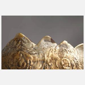 Pfau als Tafelaufsatz