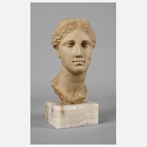 Portraitkopf der ptolemäischen Königin Arsinoe II. als Aphrodite