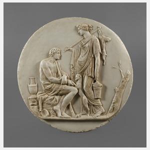 Wandrelief Dinoysos und Amaltheia