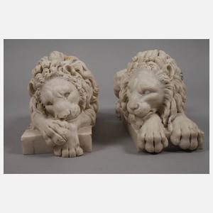 Veilleux, zwei liegende Löwen