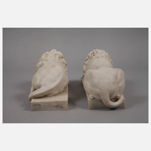 Veilleux, zwei liegende Löwen