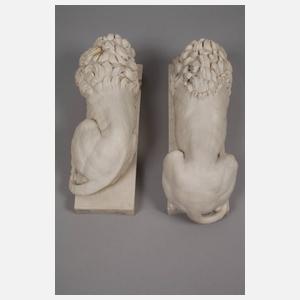 Veilleux, zwei liegende Löwen