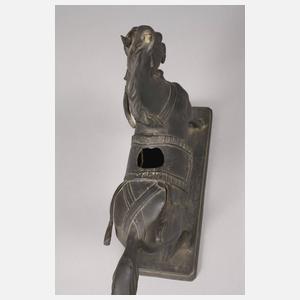 Bronzeplastik reitender Samurai