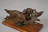 Wiener Bronze Jagdhund mit Beute