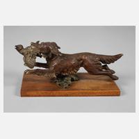 Wiener Bronze Jagdhund mit Beute111