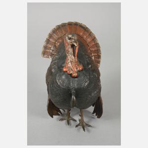 Wiener Bronze großer Truthahn Bergmann