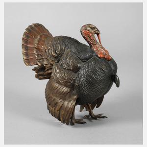Wiener Bronze großer Truthahn Bergmann