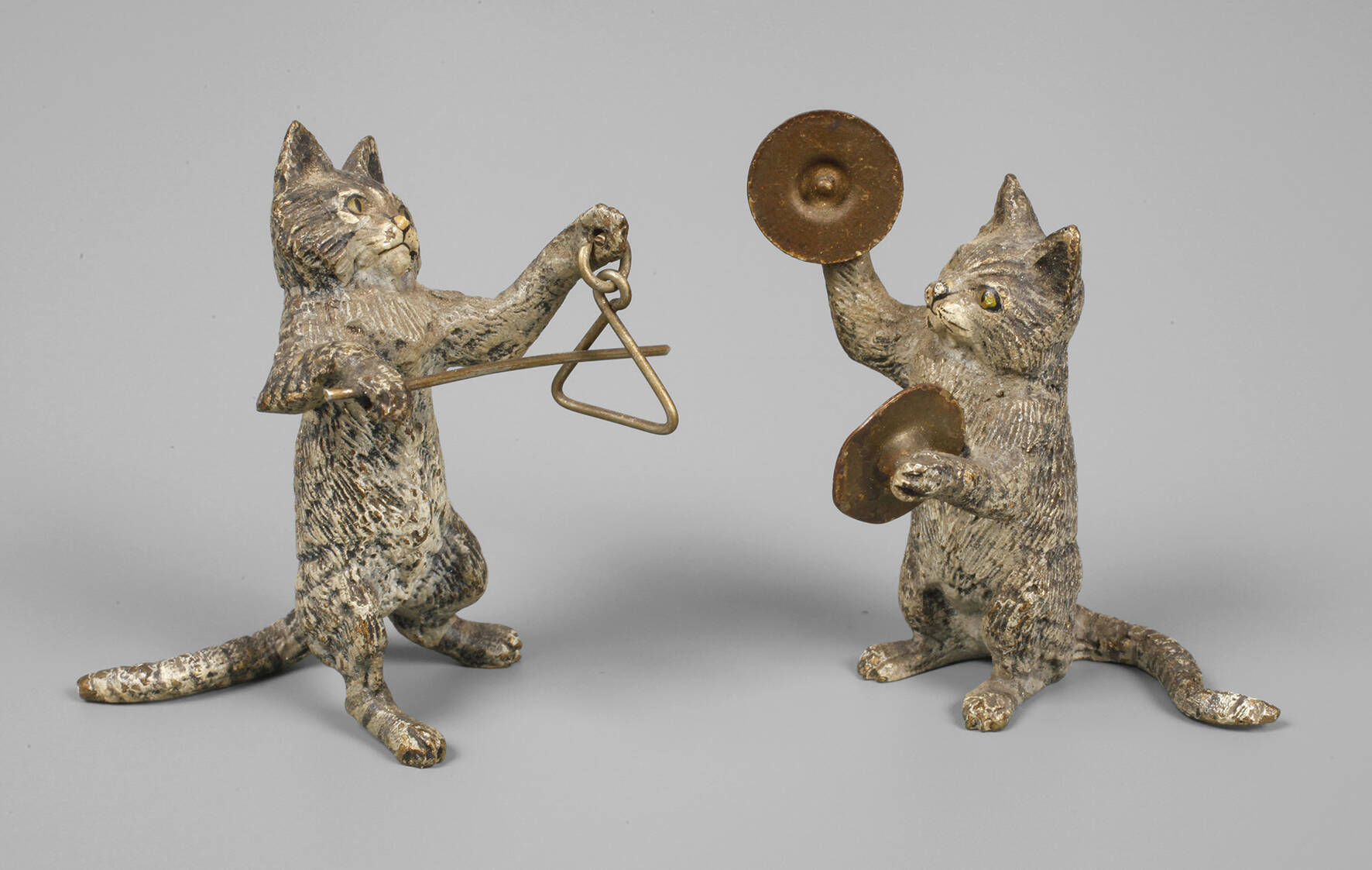 Wiener Bronze zwei musizierende Katzen