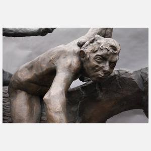 Antonio Andrés-Gayón, große Figurengruppe Bronze