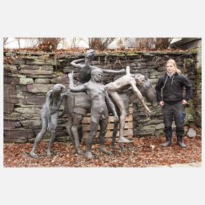 Antonio Andrés-Gayón, große Figurengruppe Bronze