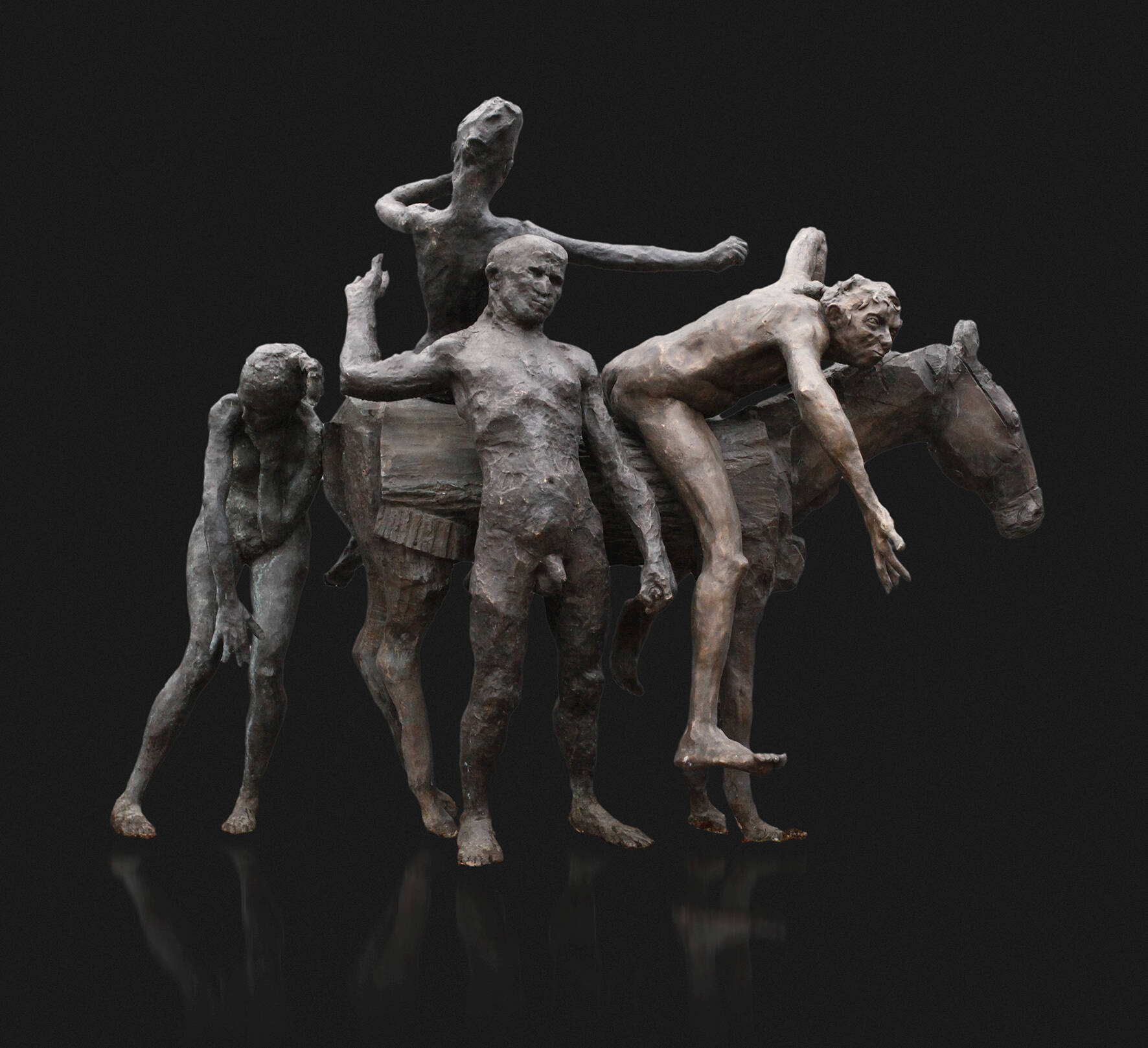 Antonio Andrés-Gayón, große Figurengruppe Bronze