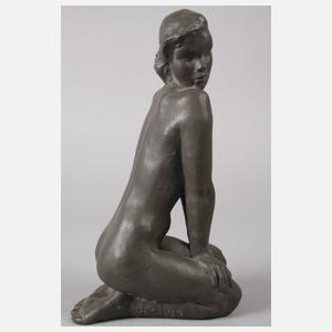 Hanna Cauer, Kniender Frauenakt