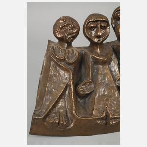 Modernes Bronzerelief