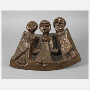 Modernes Bronzerelief