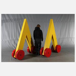 Fritz Schwegler, lebensgroße Installation