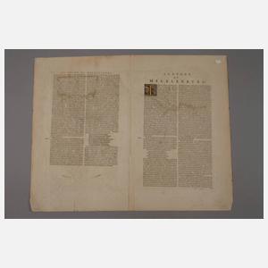 Johannes Janssonius, Kupferstichkarte Mecklenburg