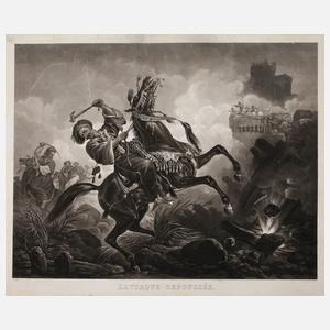 Jean Pierre Marie Jazet, Schlachtenszene