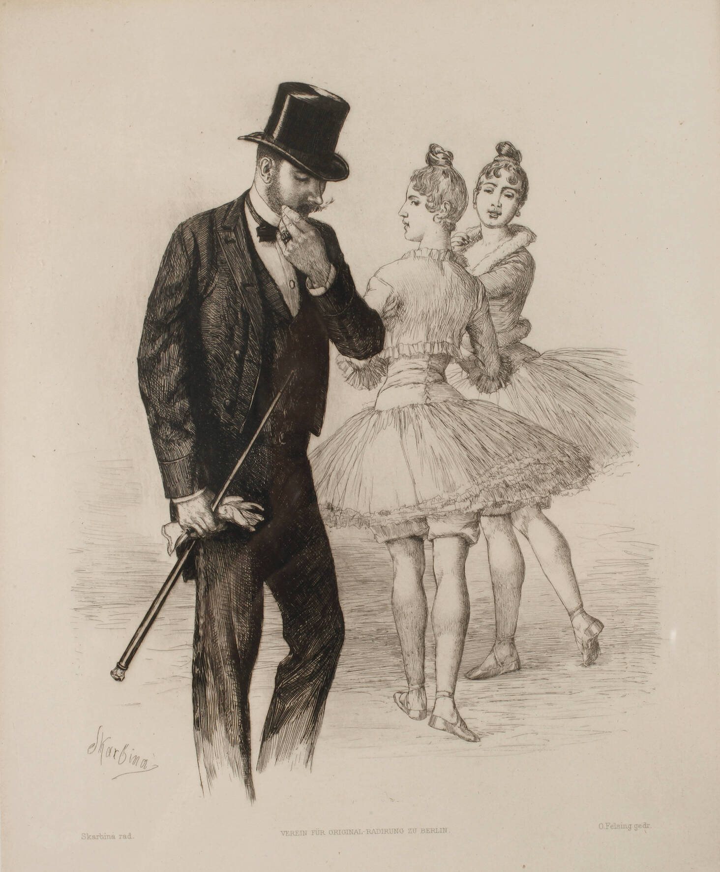 Franz Skarbina, Herr mit Zylinder