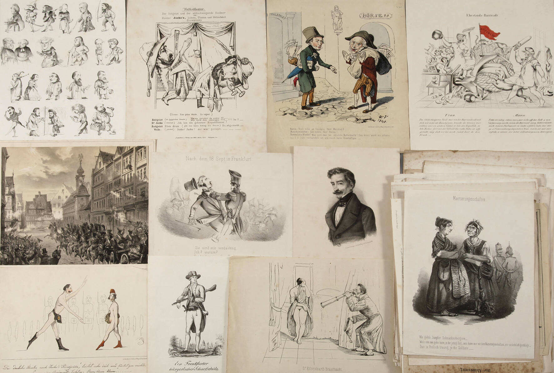 Sammlung Karikaturen