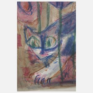 Prof. Otto Dix, "Katze im Mohnfeld“