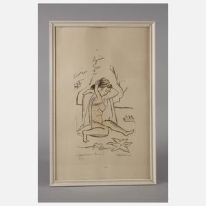 Prof. Erich Heckel, "Sitzende am Strand"