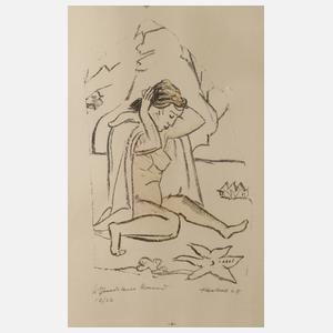 Prof. Erich Heckel, "Sitzende am Strand"