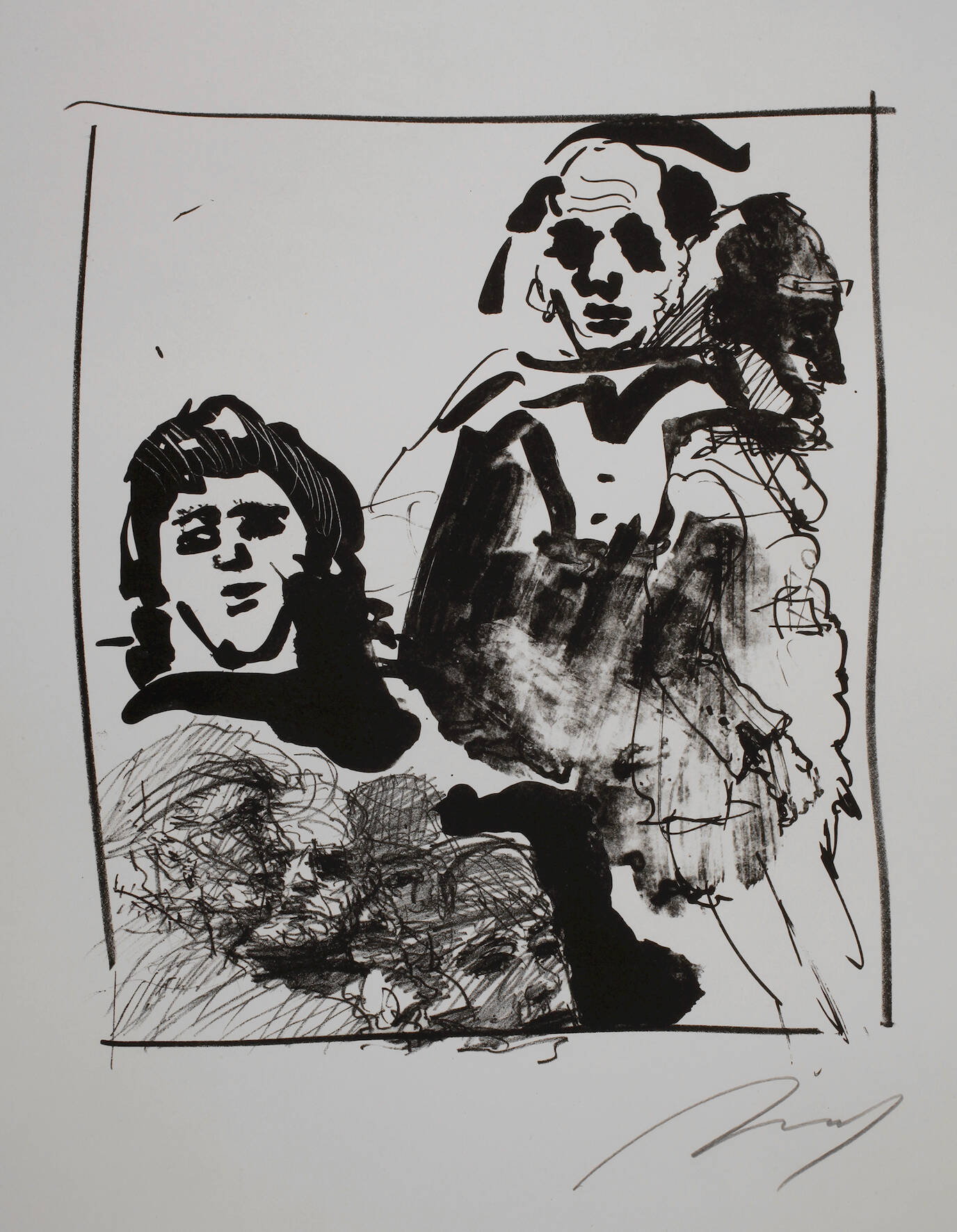 Prof. Alfred Hrdlicka, "Studienblatt"