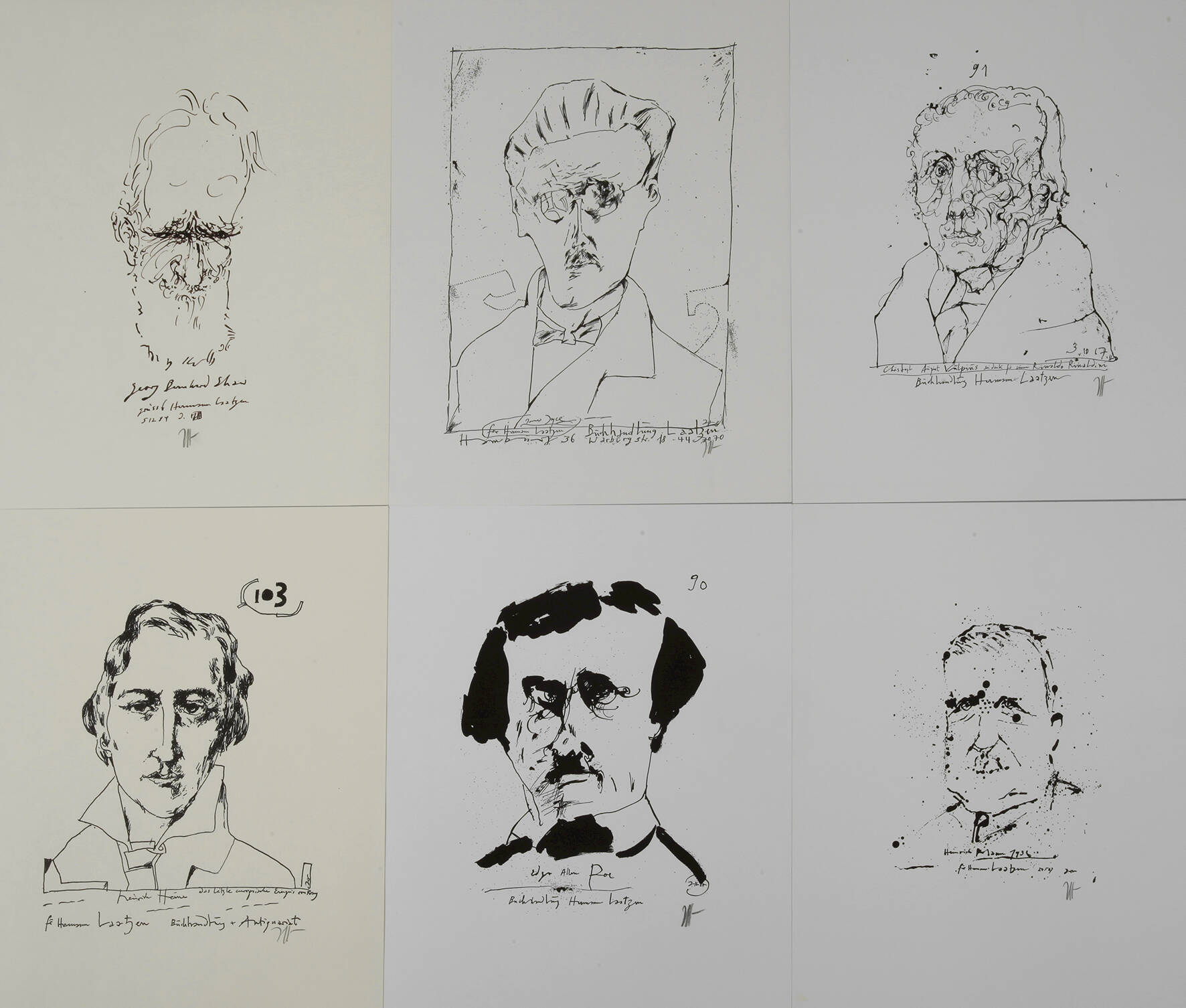 Horst Janssen, Sammlung Schriftstellerportraits