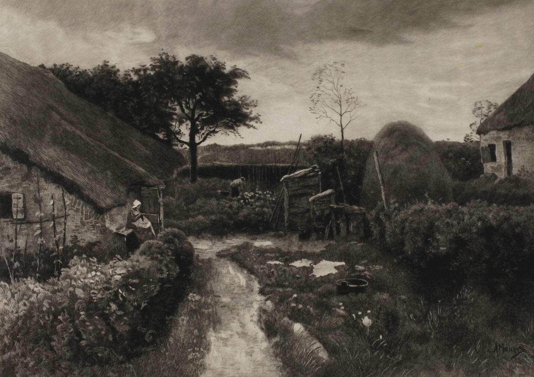 Fritz Krostewitz, Auf dem Bauernhof