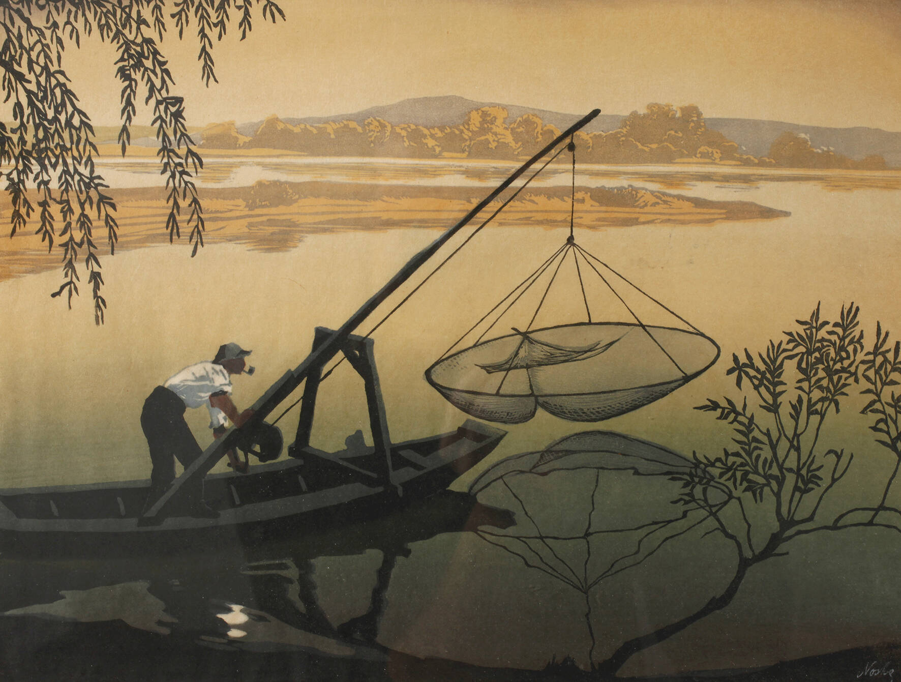 Prof. Hugo Noske, Einsamer Fischer