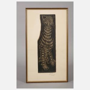 Prof. Otto Pankok, "Gestreifte Katze"