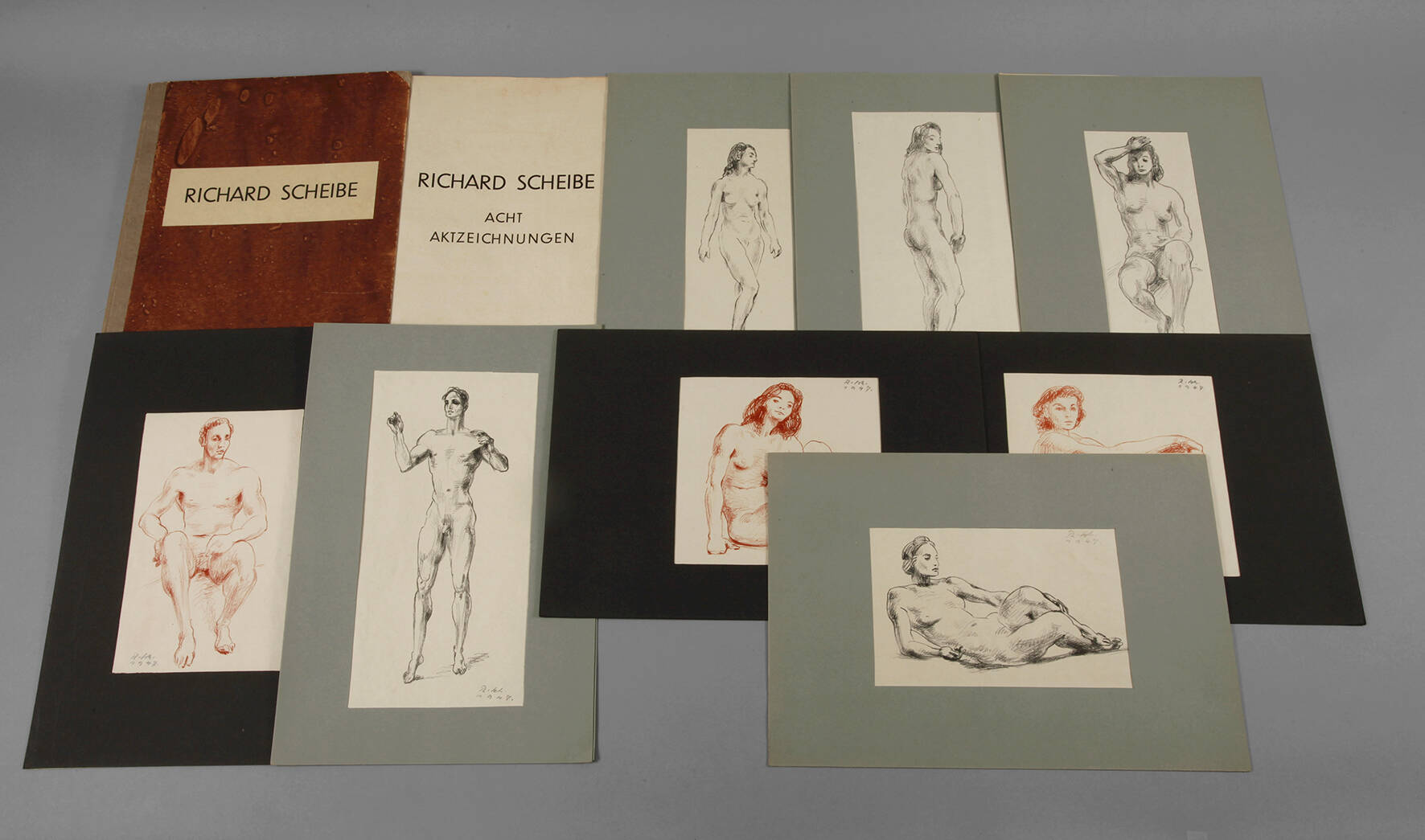Richard Scheibe, Mappe "Acht Aktzeichnungen"