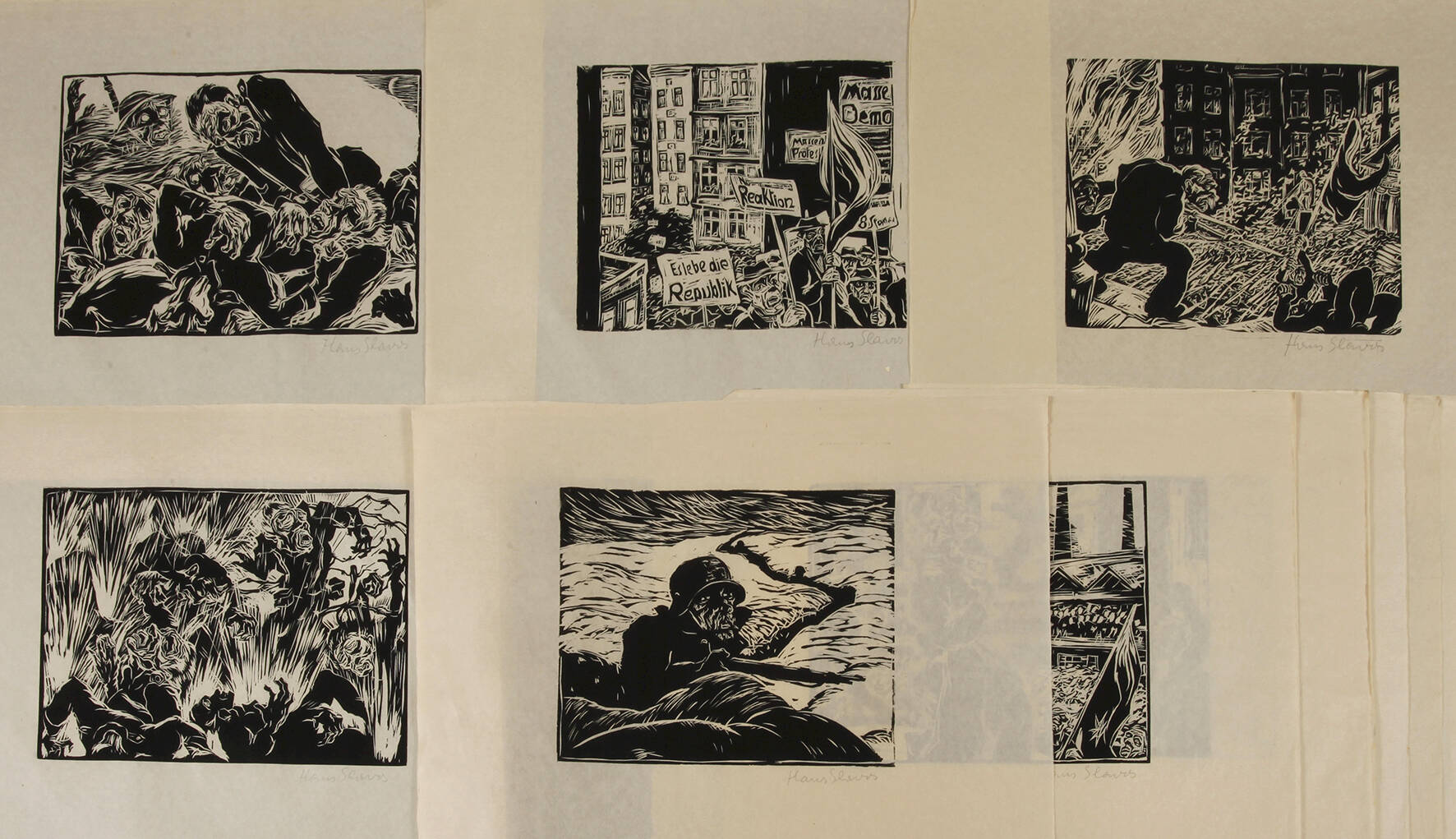 Hans Slavos, Mappe "Mensch gegen Mensch"