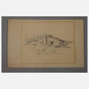 Alexandre Calame, Zwei Bleistiftzeichnungen