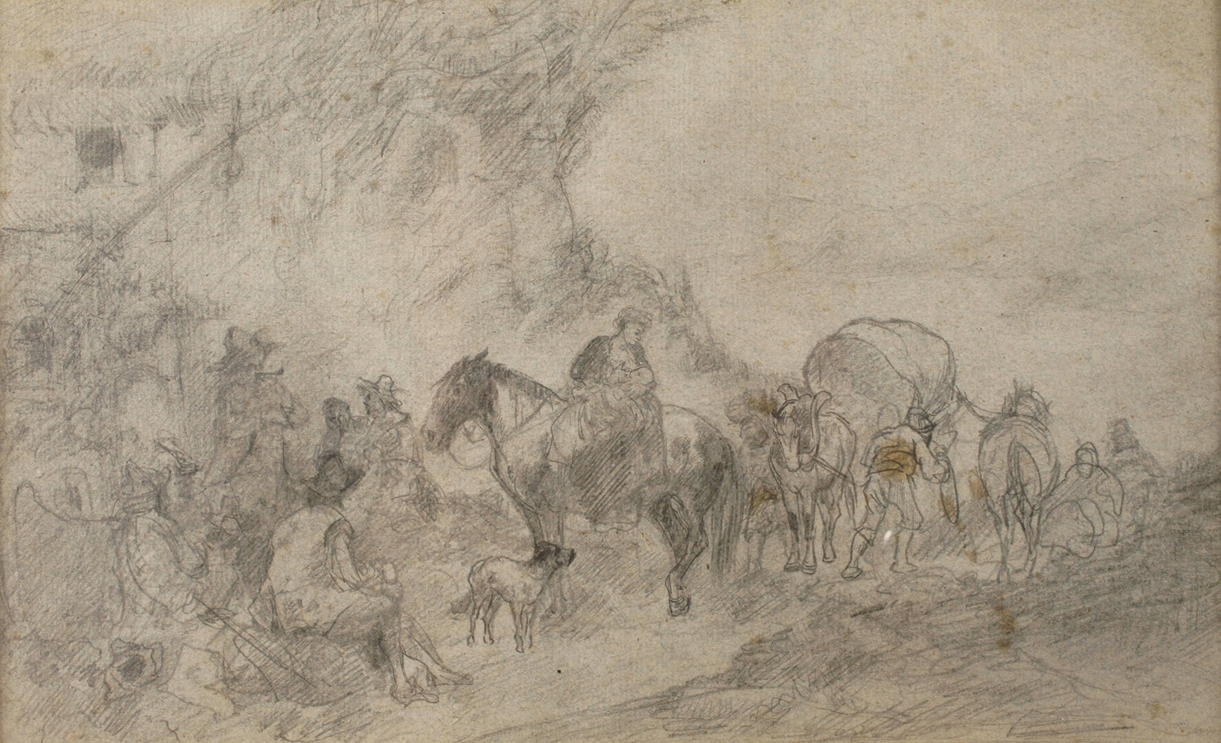 Prof. Wilhelm von Diez, attr., Lagerszene