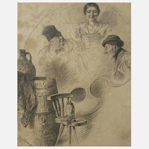 Edmund Harburger, Figürliche Komposition