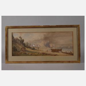 C. Müller, Küstenlandschaft mit Kreidefelsen