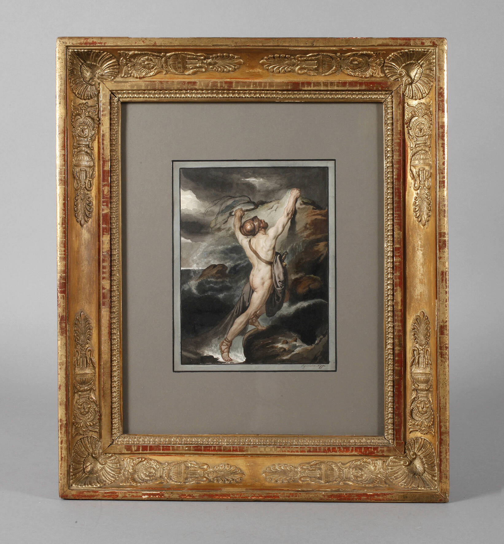 Sigismondo Nappi, Aias erklimmt einen Felsen