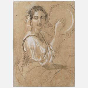 August Riedel, Neapolitanerin mit Tamburin