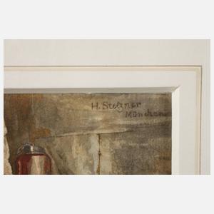 Prof. Heinrich Stelzner, Mönch mit Katze