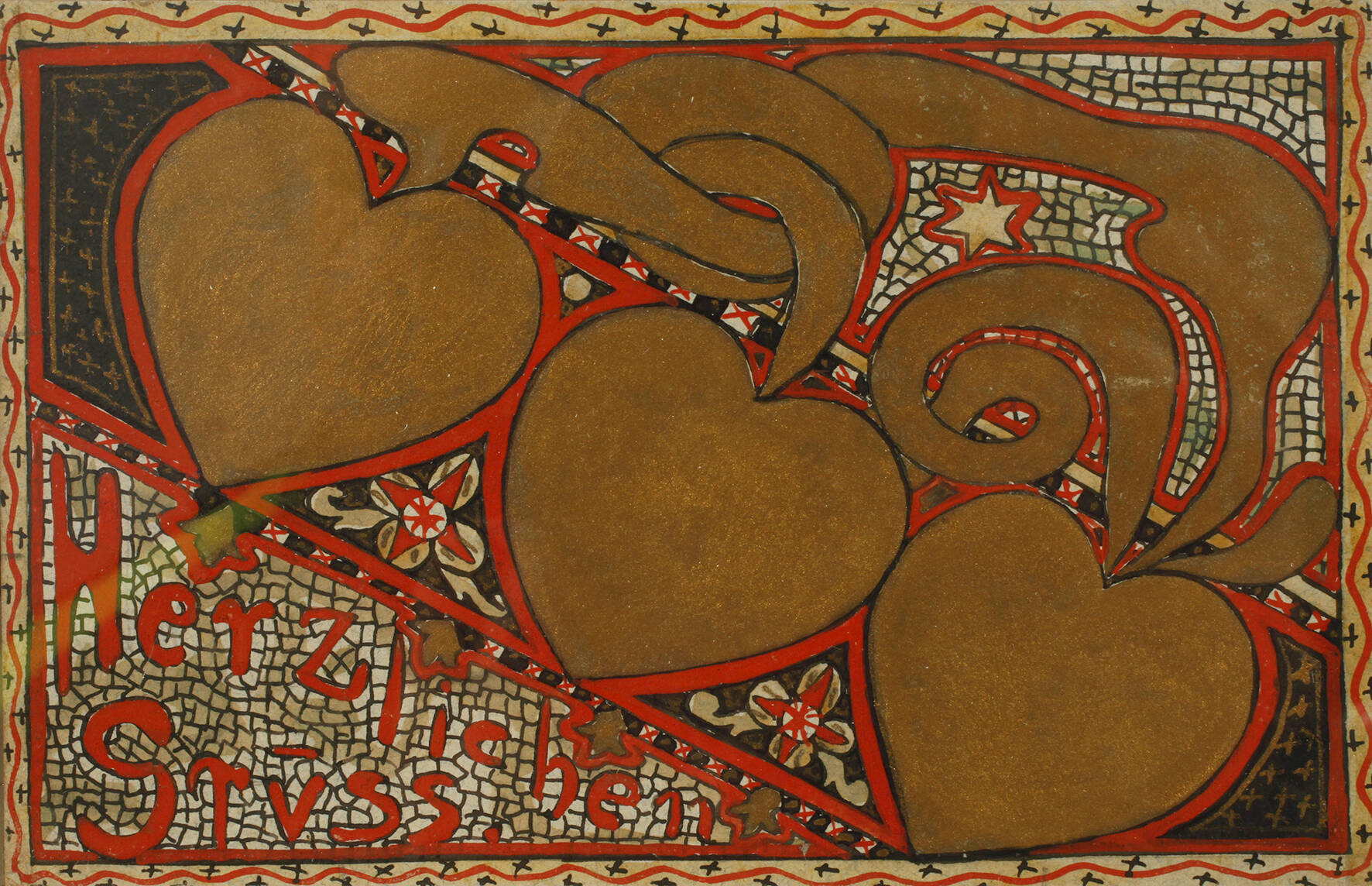 Carl Strathmann, attr., "Herzliche Grüße"