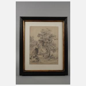 Eremit vor Höhle am Meer