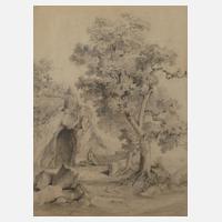 Eremit vor Höhle am Meer111