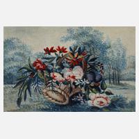 Blumenkorb vor Landschaft111