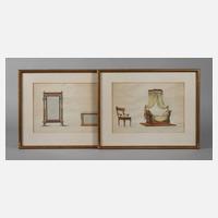 Zwei Möbelentwürfe Empire111