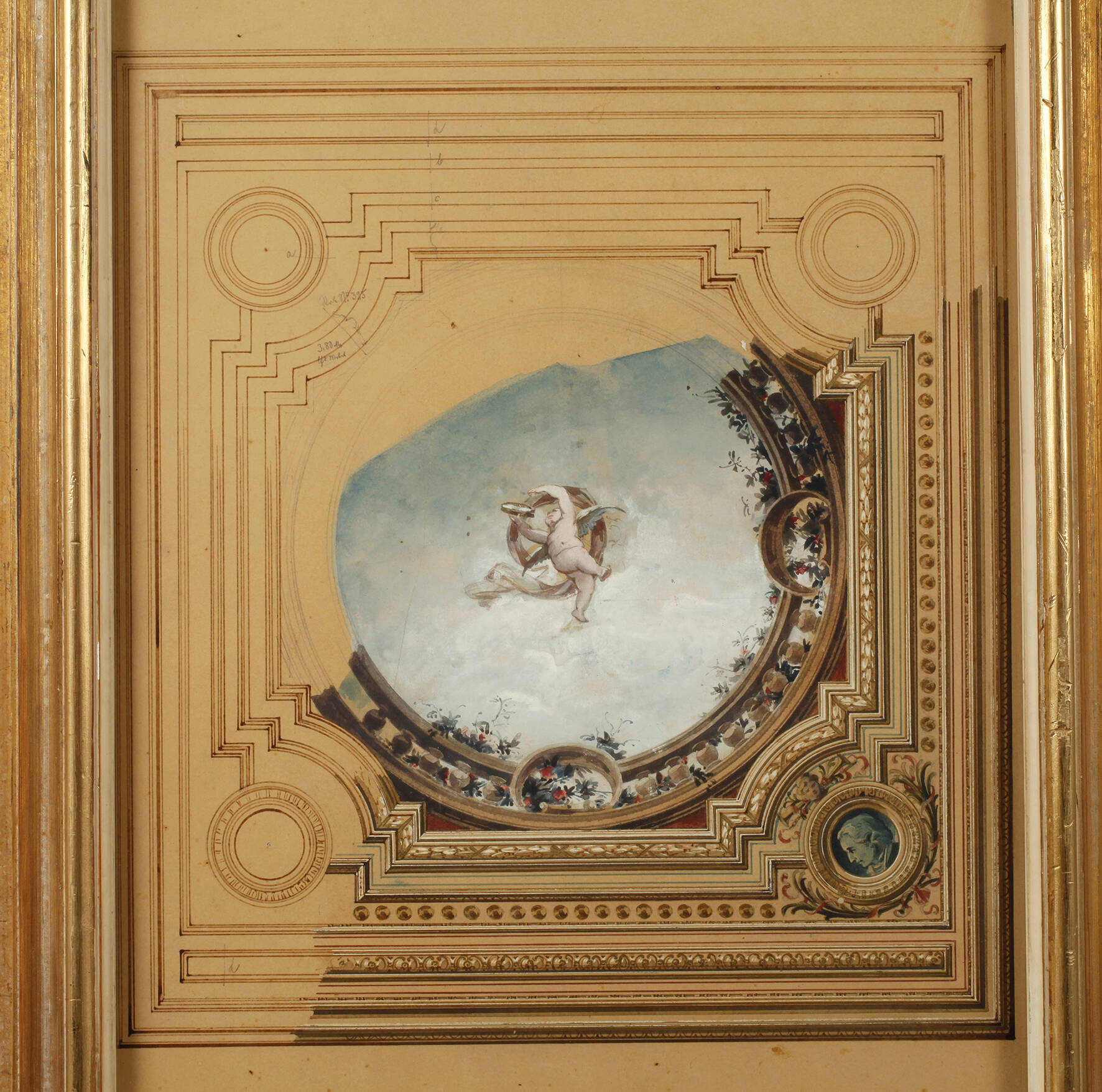 Historistischer Deckenentwurf