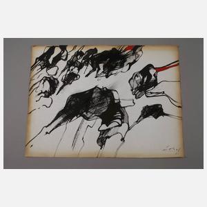 Peter Dotrel, Abstrakte Komposition mit Rot