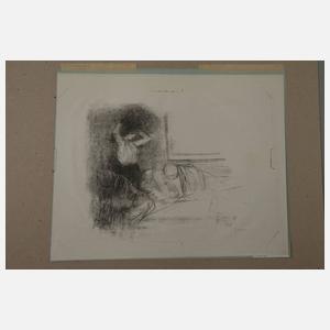 Jean-Louis Forain, Zeichnung und 2 Lithographien